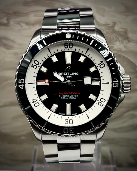2025 Breitling Superocean 42MM Black Dial Steel Bracelet (A17375211B1A1)