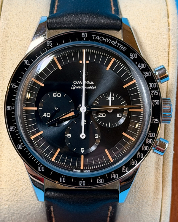 2024 Omega Speedmaster "First Omega in Space" 39.7MM Blue Dial Leather Strap (310.32.40.50.06.001)