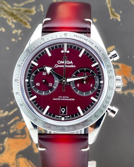 2024 Omega Speedmaster '57 40.5MM Burgundy Red "Cherry" Dial Leather Strap (332.12.41.51.11.001)
