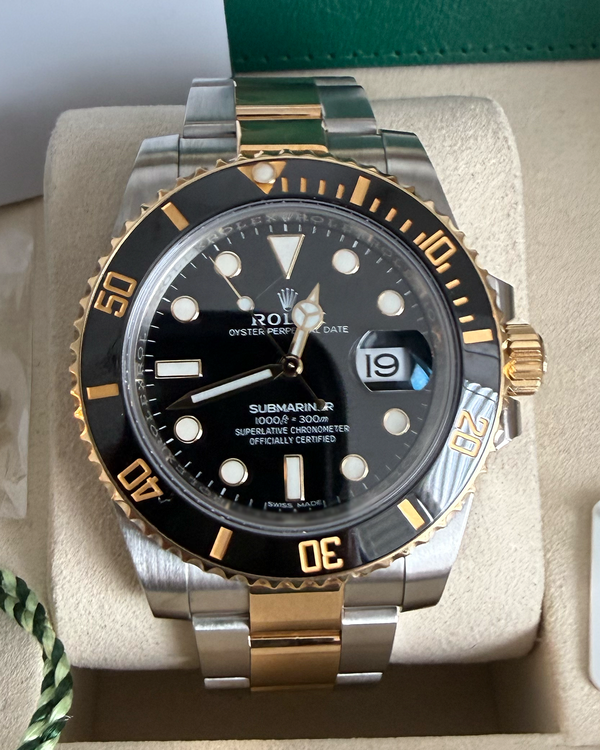 No Reserve - 2020 Rolex Submariner Date 40MM Black Dial Two-Tone Oyster Bracelet (116613LN)