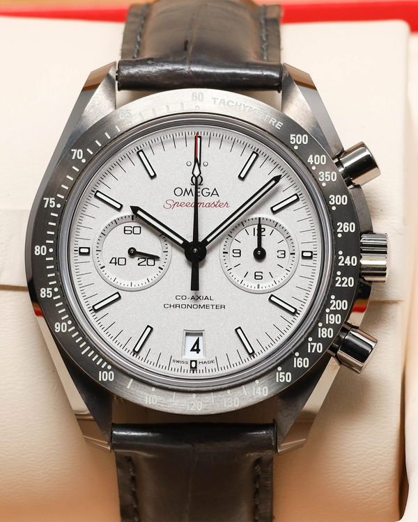 No Reserve - Omega Speedmaster Dark Side of the Moon "Grey Side" 44.25MM Grey Dial Leather Strap (311.93.44.51.99.002)