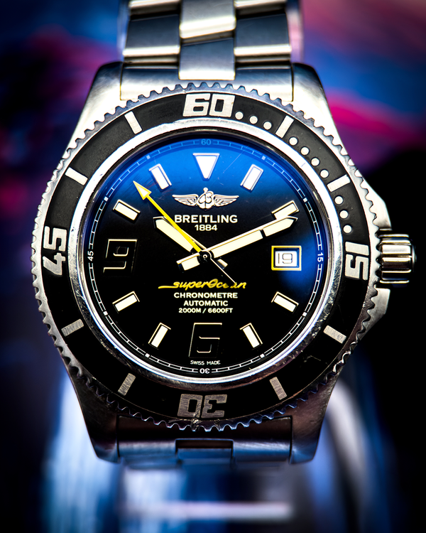 No Reserve - 2013 Breitling Superocean 44MM Black Dial Steel Bracelet (A1739102/BA78)