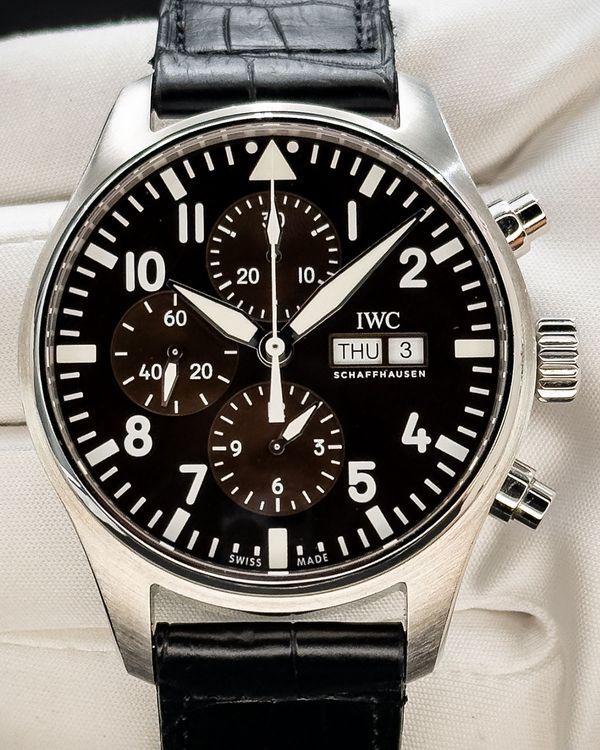 No Reserve - 2018 IWC Schaffhausen Pilot "Antoine de Saint-Exupéry" 43MM Brown Dial Leather Strap (IW377713)