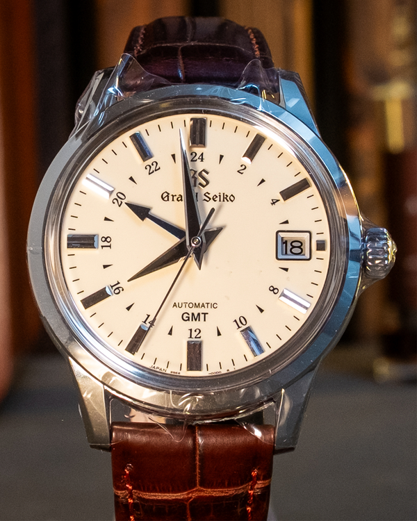 2026 Grand Seiko Elegance GMT 39.5MM Ivory Dial Leather Strap (SBGM221)