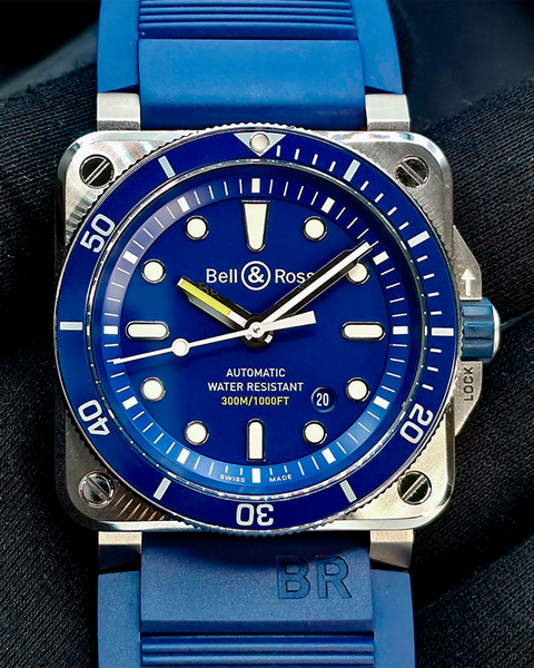 2025 Bell & Ross BR 03-92 Diver 42MM Blue Dial Rubber Strap