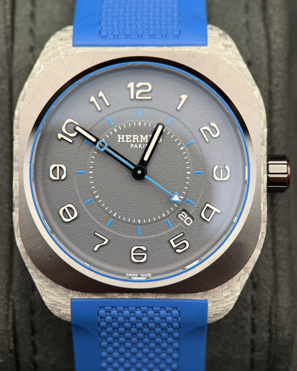 2025 Hermès H08 42MM Grey Dial Rubber Strap (SP1.746A)