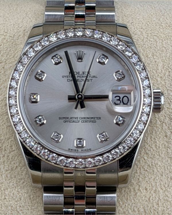 2013 Rolex Datejust 31MM Grey Dial Jubilee Bracelet (178384)