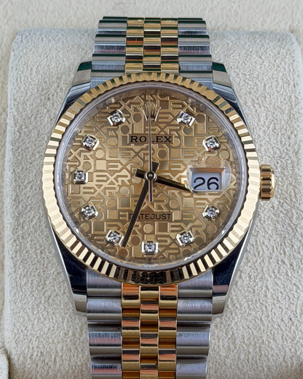 2020 Rolex Datejust 36MM Champagne "Jubilee" Dial Two-Tone Jubilee Bracelet (126233)