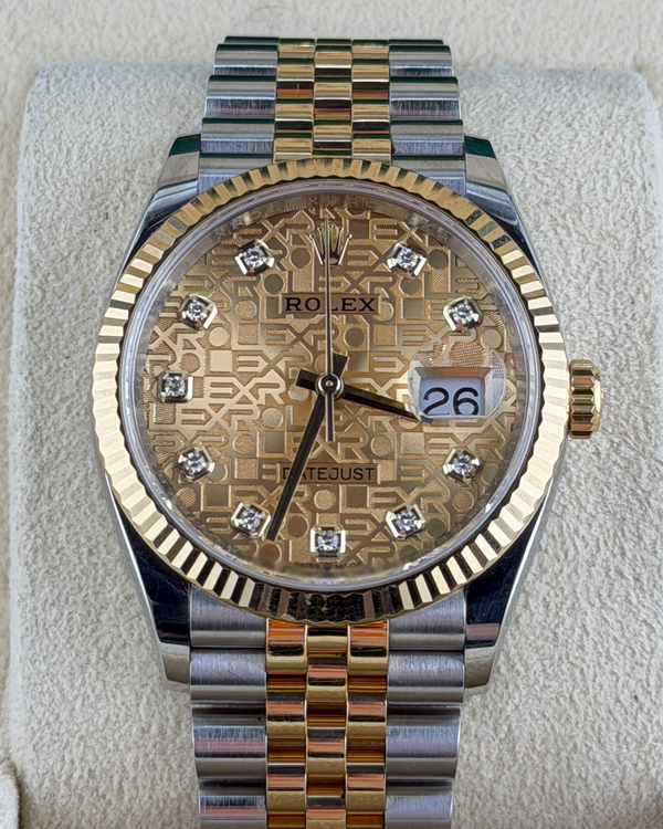 2020 Rolex Datejust 36MM Champagne "Jubilee" Dial Two-Tone Jubilee Bracelet (126233)