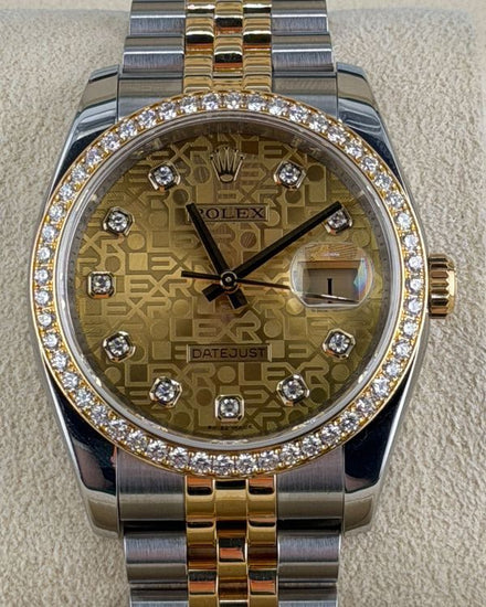 Rolex Datejust 36MM Champagne "Jubilee" Dial Two-Tone Super Jubilee Bracelet (116243)