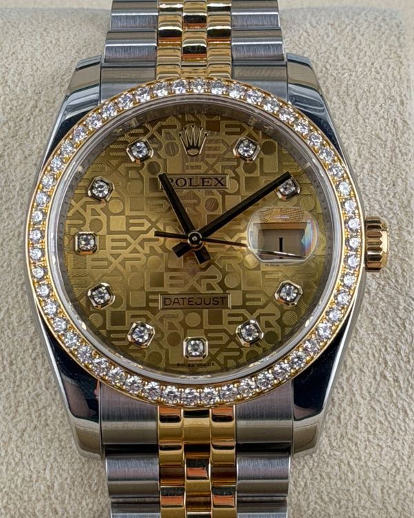 Rolex Datejust 36MM Champagne "Jubilee" Dial Two-Tone Super Jubilee Bracelet (116243)