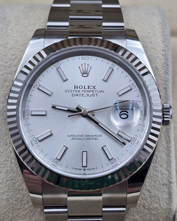 2025 Rolex Datejust 41MM Silver Dial Oyster Bracelet (126334)
