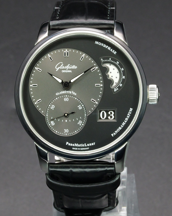 2025 Glashütte Original PanoMaticLunar 40MM Grey Dial Leather Strap (1-90-02-43-32-05)