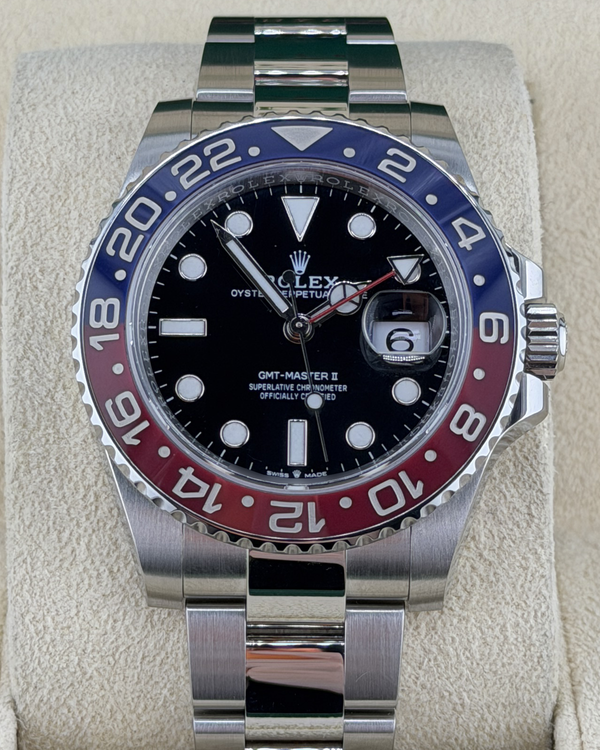 2022 Rolex GMT-Master II "Pepsi" 40MM Black Dial Oyster Bracelet (126710BLRO)