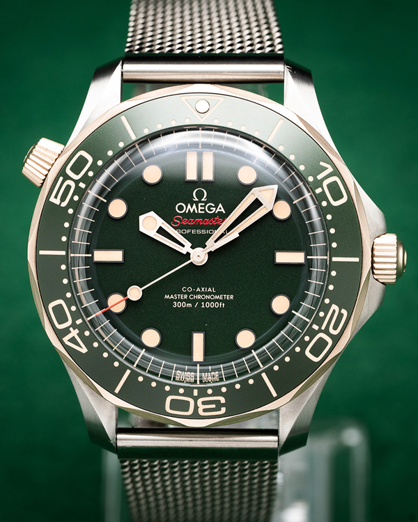 2026 Omega Seamaster Diver 300M 42MM Green Dial Titanium Bracelet (210.90.42.20.10.001)