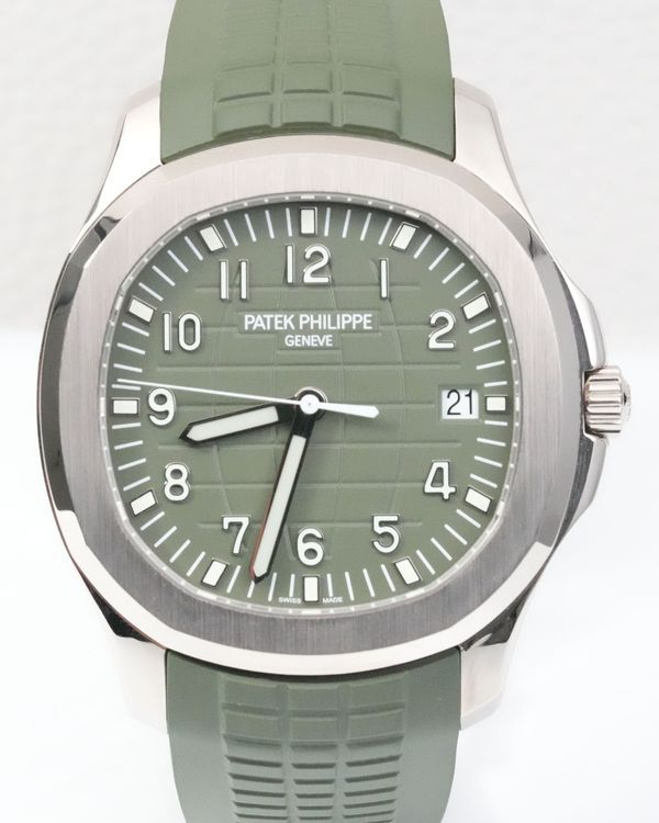 2022 Patek Philippe Aquanaut 42.2MM Green Dial Rubber Strap (5168G-010)
