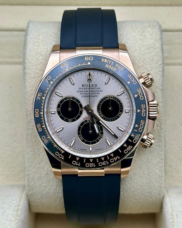 2025 Rolex Cosmograph Daytona 40MM Silver Dial Rubber Strap (126515LN)