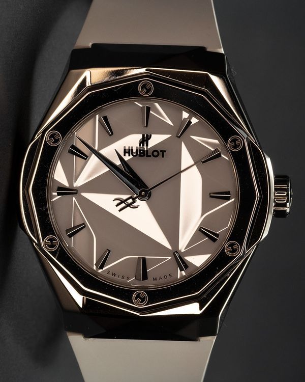 Hublot Classic Fusion "Orlinski Alternate Pavé" 40MM White Dial Rubber Strap (550.NS.2200.RW.ORL20)