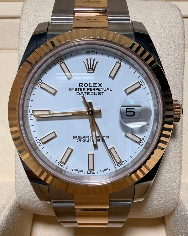 2019 Rolex Datejust 41MM White Dial Two-Tone Oyster Bracelet (126333)