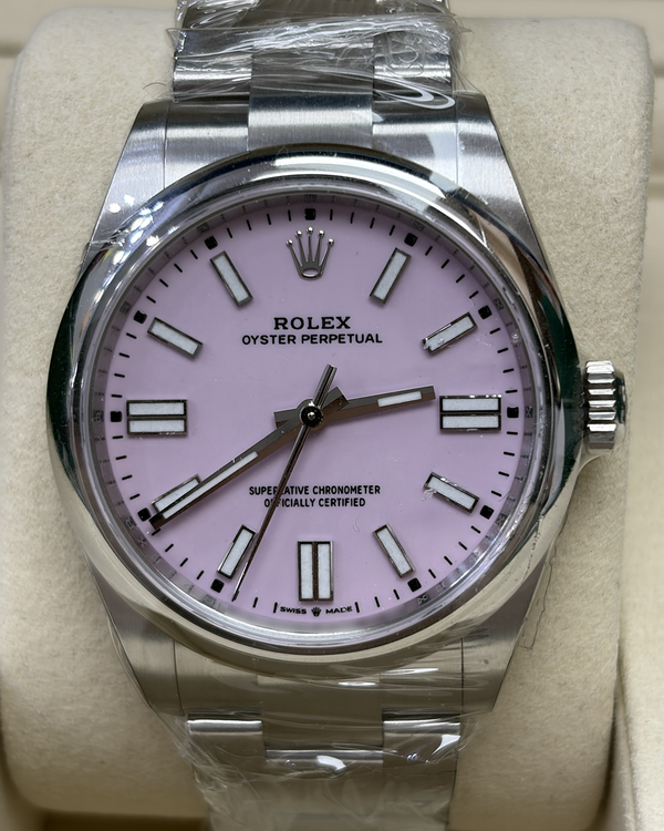 2026 Rolex Oyster Perpetual 41MM Pink Dial Oyster Bracelet (134300)