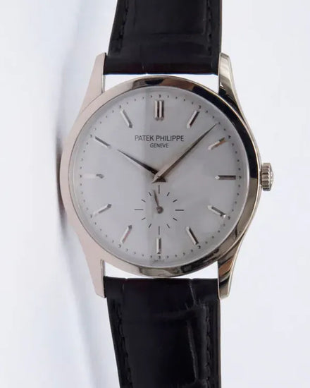 Patek Philippe Calatrava 38MM Silver Dial Leather Strap (5296G)