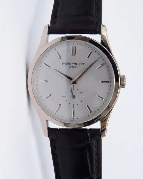 Patek Philippe Calatrava 38MM Silver Dial Leather Strap (5296G-001)