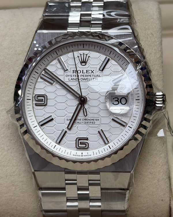 2026 Rolex Land-Dweller 36MM White Dial Flat Jubilee Bracelet (127234)