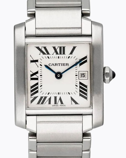 Cartier Tank Française 25MM Quartz Silver Dial Steel Bracelet (W51011Q3)