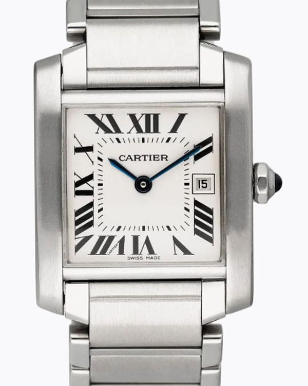 Cartier Tank Française 25MM Quartz Silver Dial Steel Bracelet (W51011Q3)