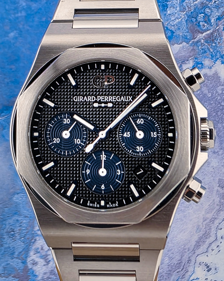 2025 Girard Perregaux Laureato 42MM Black Dial Steel Bracelet (81020-11-631-11A