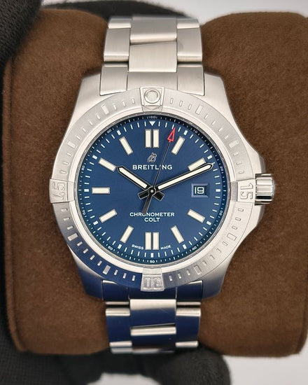 Breitling Colt Chronomat 44MM Blue Dial Steel Bracelet (A17388101C1A1)