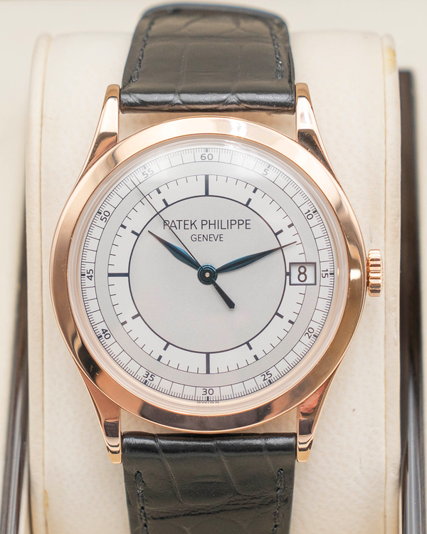 2016 Patek Philippe Calatrava 38MM Silver Dial Leather Strap (5296R-001)