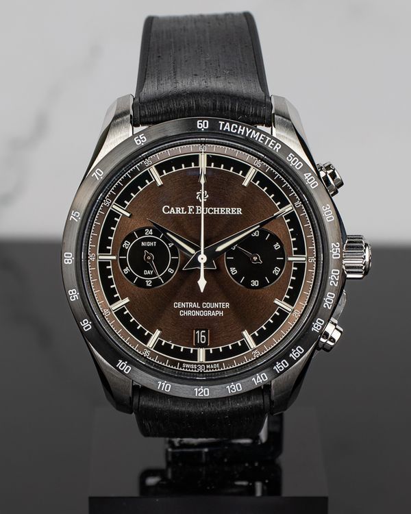 Carl F. Bucherer Manero Central Counter 42.5MM Brown Dial Rubber Strap  (00.10923.08.93.01)