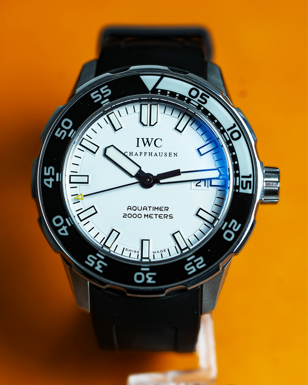 2011 IWC Schaffhausen Aquatimer Automatic 2000 44MM White Dial Rubber Strap (IW356811)