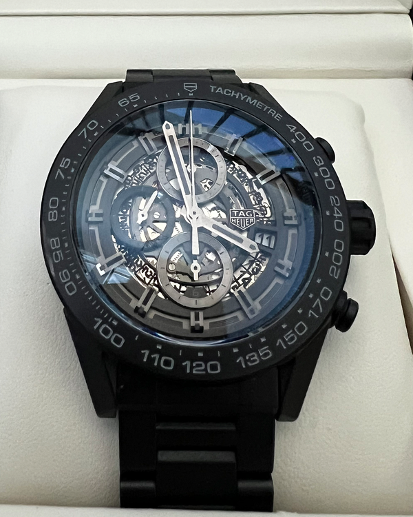 Tag Heuer Carrera Calibre Heuer 01 45mm Skeleton Dial Ceramic Bracelet (CAR2A91.BH0742)