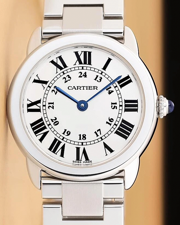 Cartier Ronde De Cartier 29MM Quartz White Dial Steel Bracelet (W6701004)
