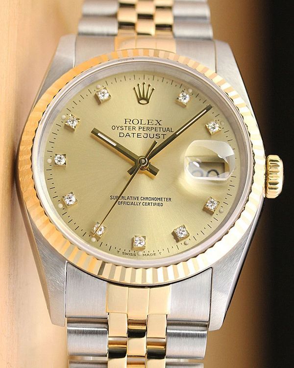 Rolex Datejust 36MM Champagne Dial Two-Tone Jubilee Bracelet (16233)