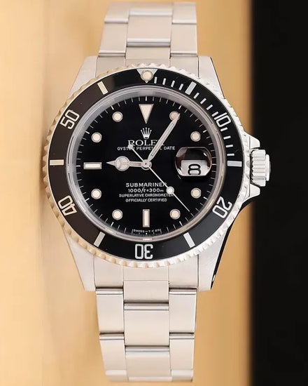 1990 (X Serial) Rolex Submariner Date 40MM Black Dial Oyster Bracelet (16610)