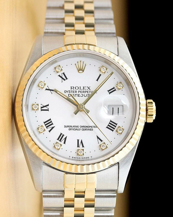 Rolex Datejust 36MM White Dial Two-Tone Jubilee Bracelet (16233)