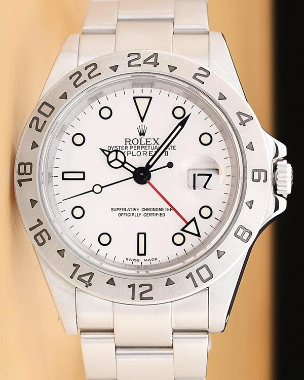 Rolex Explorer II "Polar" 40MM White Dial Oyster Bracelet (16570)