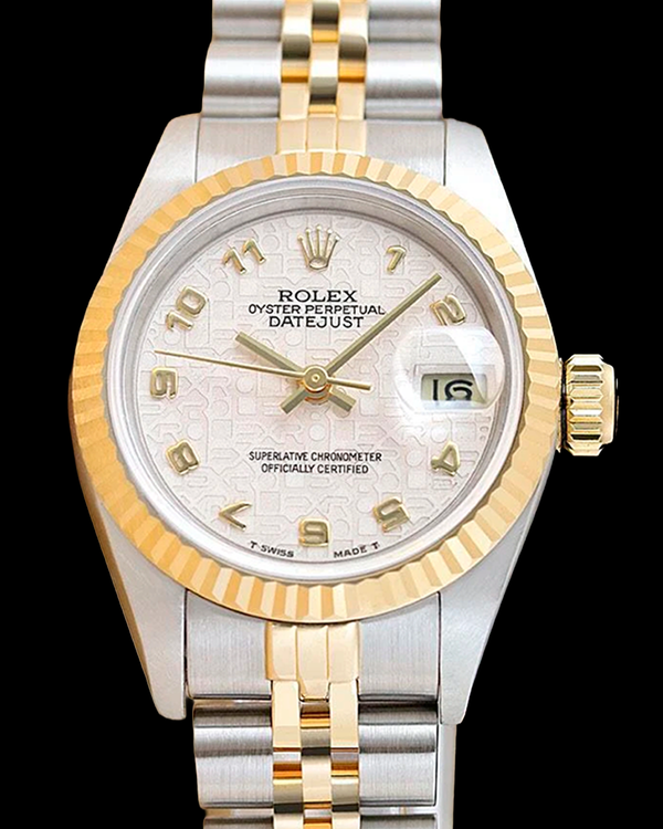 Rolex Lady-Datejust 26MM Silver "Jubilee Motif" Dial Two-Tone Jubilee Bracelet (69173)
