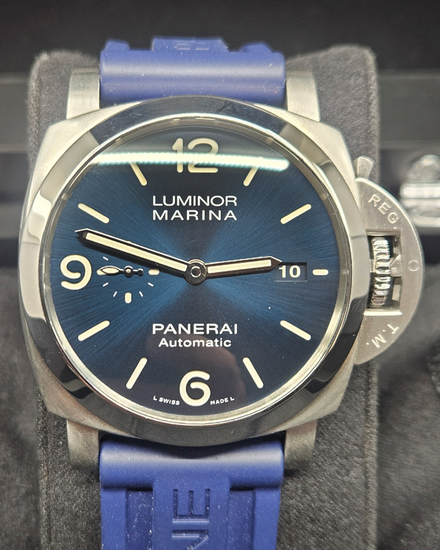 2021 Panerai Luminor 44MM Blue Dial Rubber Strap (PAM01313)