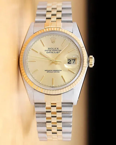 Rolex Datejust 36MM Champagne Dial Two-Tone Jubilee Bracelet (16013)