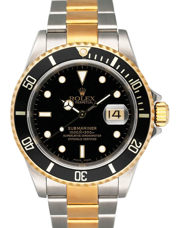 2005 Rolex Submariner Date 40MM Black Dial Two-Tone Oyster Bracelet (16613)