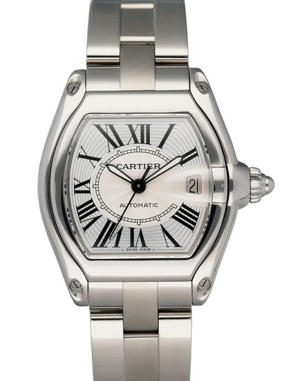 Cartier Roadster 38MM Silver Dial Steel Bracelet (W62025V3)