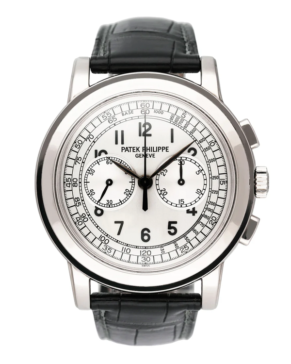 2007 Patek Philippe Complications Chronograph 42MM Silver Dial Leather Strap (5070G-001)