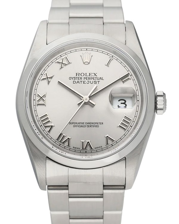 2004 Rolex Datejust 36MM Silver Dial Oyster Bracelet (16200)