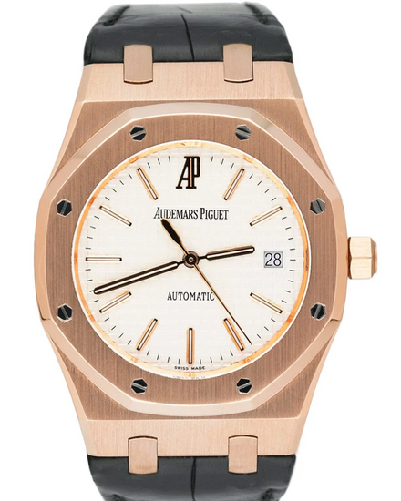 Audemars Piguet Royal Oak 39MM White Dial Leather Strap (15300OR.OO.D088CR.02)