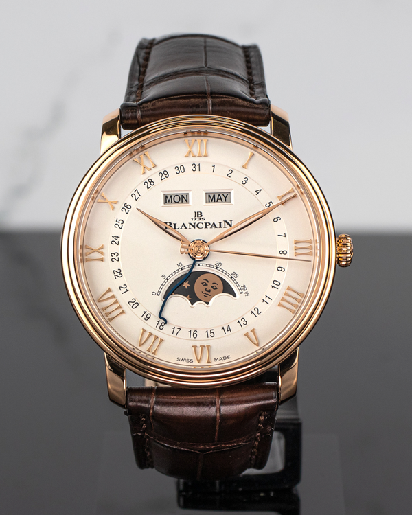 2024 Blancpain Villeret 40MM Opaline Dial Leather Strap (6654-3642-55B)