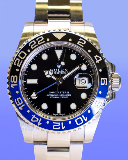 2015 Rolex GMT-Master II "Batman" 40MM Black Dial Oyster Bracelet (116710BLNR)